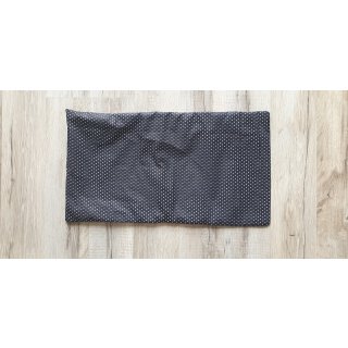 Kissenbezug 25x45 cm mit Füllung Weiße Punkte auf Schwarz