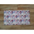 Kissenbezug 25x45 cm Rosa Blumen auf Weiß nur Bezug