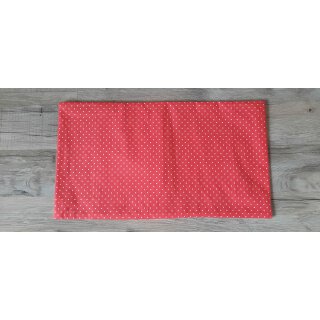 Kissenbezug 25x45 cm mit Füllung Weiße Punkte auf Rot
