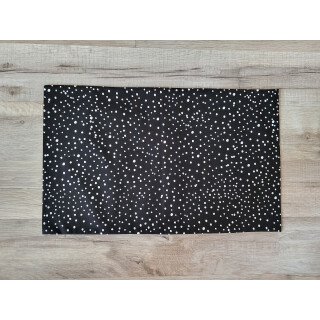 Kissenbezug 25x45 cm Unregelmäßige Weiße Punkte auf Schwarz mit Kissen