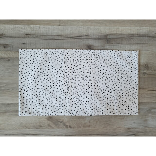 Kissenbezug 25x45 cm Unregelmäßige Schwarze Punkte auf Weiß mit Kissen