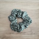 Scrunchie (Stoff-Haarband) Punkte Grün