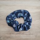 Scrunchie (Stoff-Haarband) Regenbogen Blau