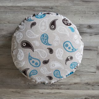 Meditationskissen Paisley Beige mit Füllkissen